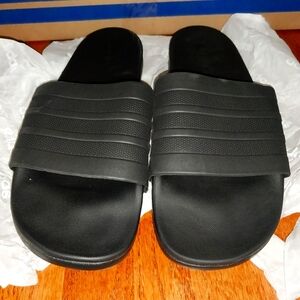 New Black Adidas Men's Slides size 13